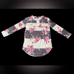 Yoins Women's Blouse Floral Print Shirt Comfy Casual Tops